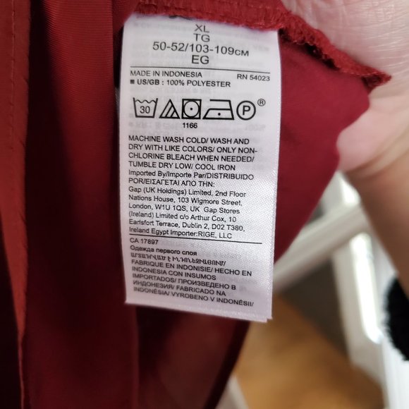 NWT Banana Republic Burgundy Satin Tie Front V-Neck Cap-Sleeve Blouse - XL - Picture 4 of 4